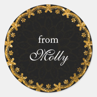 Stickers Mandala minimalistes Black & Gold Circle