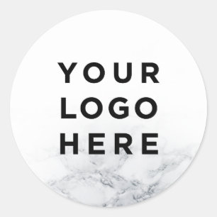 Stickers Marbre blanc simple du logo de l'entrepri