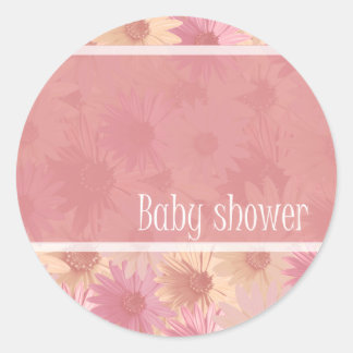 stickers marguerite rose baby shower