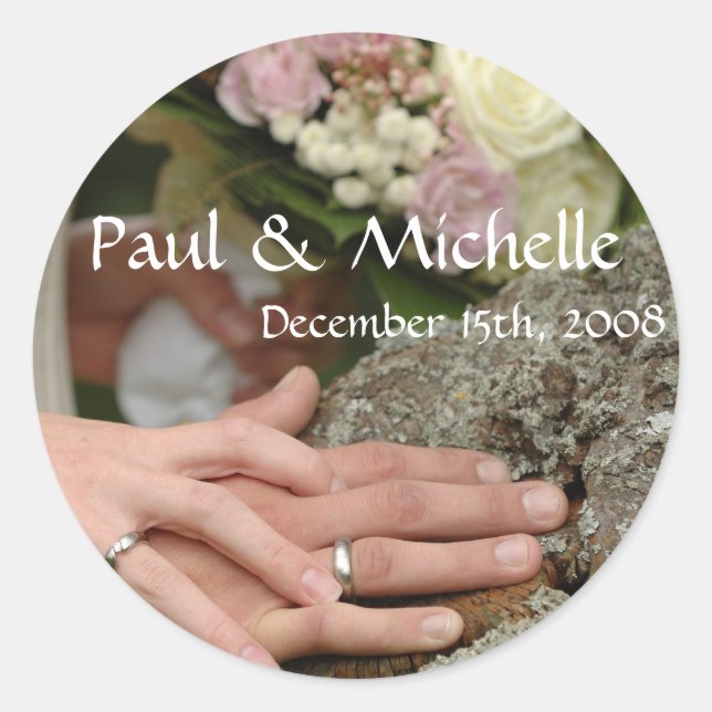 Stickers mariage à deux mains (Devant)