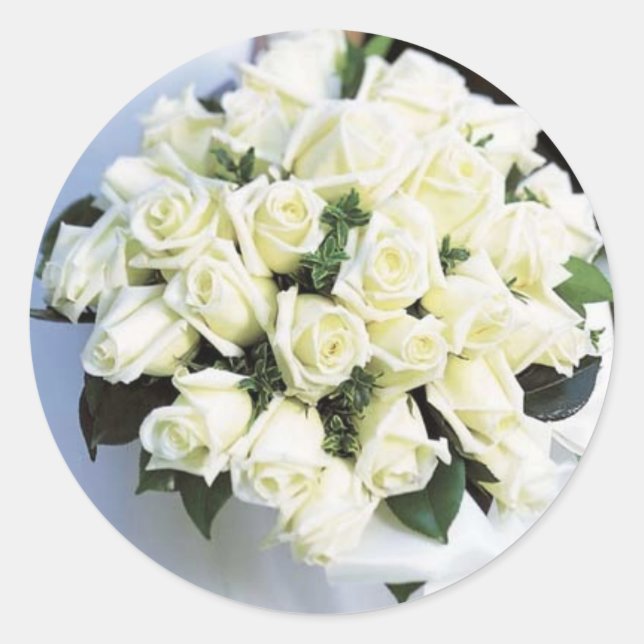 Stickers Mariage à enveloppe rose blanche (Devant)