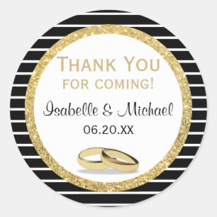 Stickers mariage anneau et Merci Parties scintilla