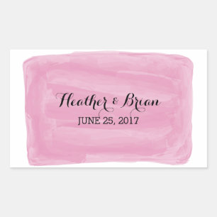 Stickers Mariage Aquarelle Rose