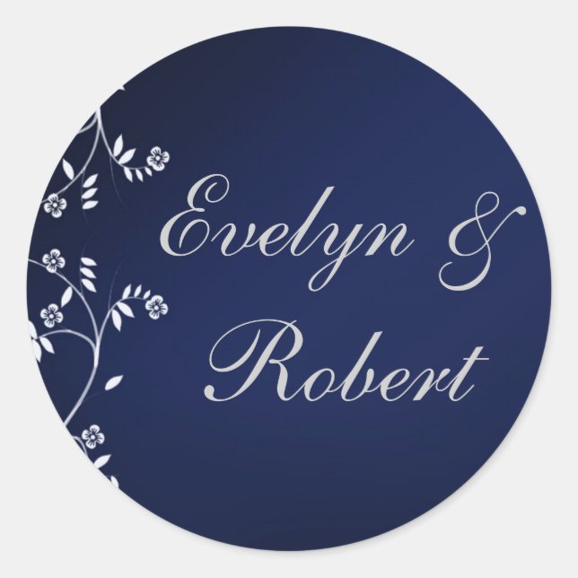 stickers mariage bleu foncé (Devant)