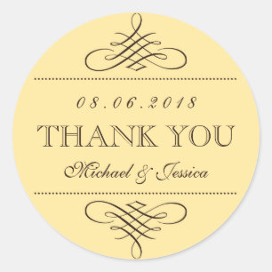 Stickers Mariage Brown Jaune