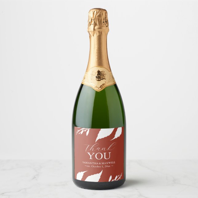 Stickers Mariage Champagne Orange Brûlé (Devant)