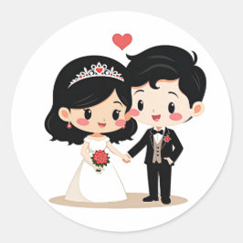 Stickers Mariage couple adorable