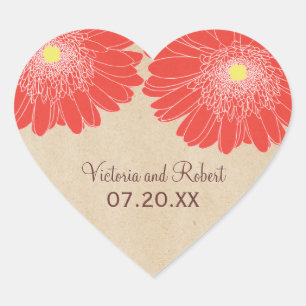 Stickers Mariage Délicats, Rouge