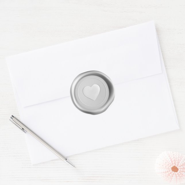 Stickers Mariage d'enveloppe en cire de coeur arge (Enveloppe)
