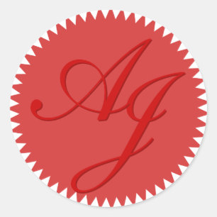 Stickers Mariage d'enveloppe Initiales