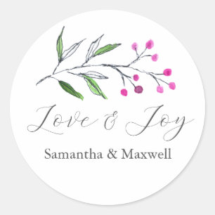 Stickers Mariage d'hiver Merci simple