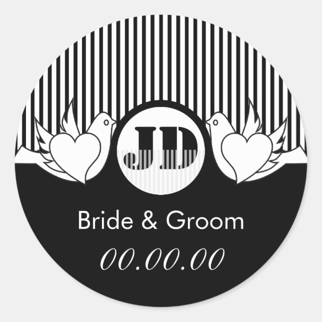 Stickers Mariage Doves (Devant)