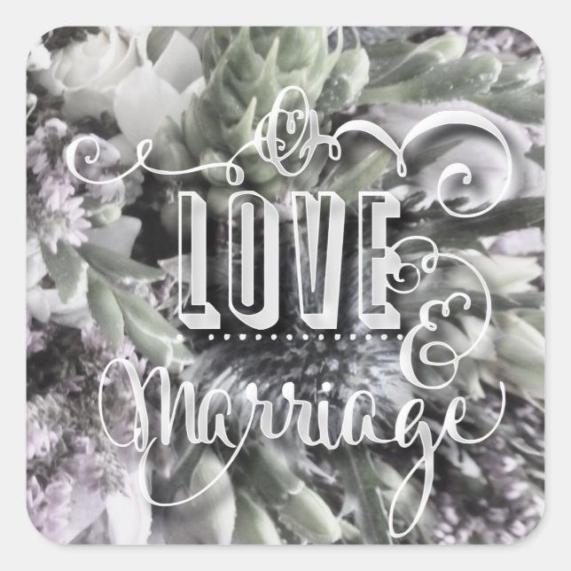 Stickers Mariage Enveloppe Amour et Mariage (Devant)