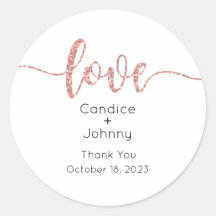 Stickers Mariage, Étiquettes Mariage, Script, Amou