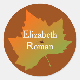 Stickers Mariage Feuilles Automne