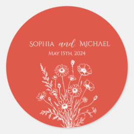 Stickers Mariage fleur sauvage Elegance