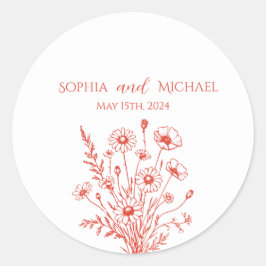 Stickers Mariage fleur sauvage Elegance