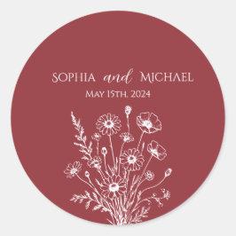Stickers Mariage fleur sauvage Elegance