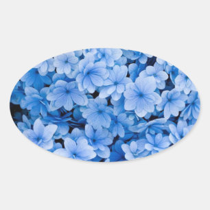 Stickers Mariage floral bleu Enveloppe