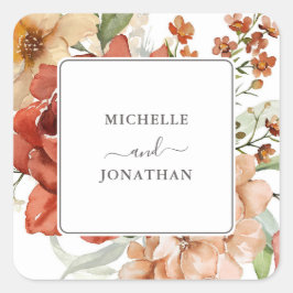 Stickers Mariage floral Boho rustique
