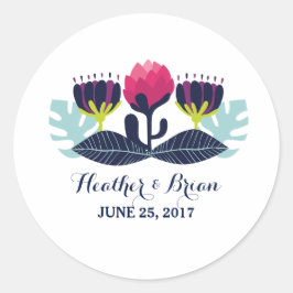 Stickers Mariage floral funky