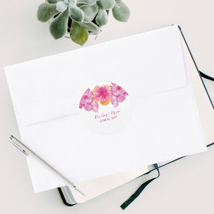 Stickers Mariage Floral Hibiscus Brossé