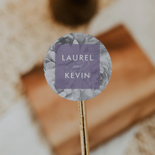 Stickers Mariage Floral vintage   Violet