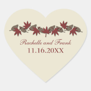 Stickers Mariage Frontalier, Rouge/Brown