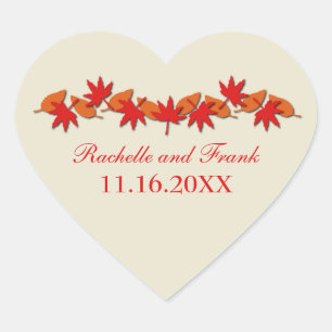 Stickers Mariage Frontalier, Rouge/Orange