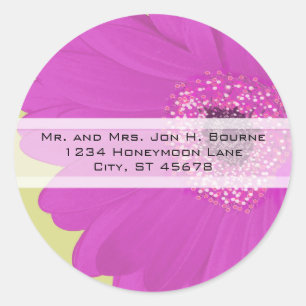 Stickers Mariage Fuchsia Gerber Daisy