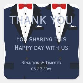Stickers Mariage Gay Bleu Et Blanc