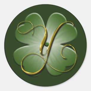 Stickers Mariage irlandais Monogram Y Enveloppe