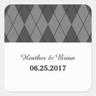 Stickers mariage Jacquard gris