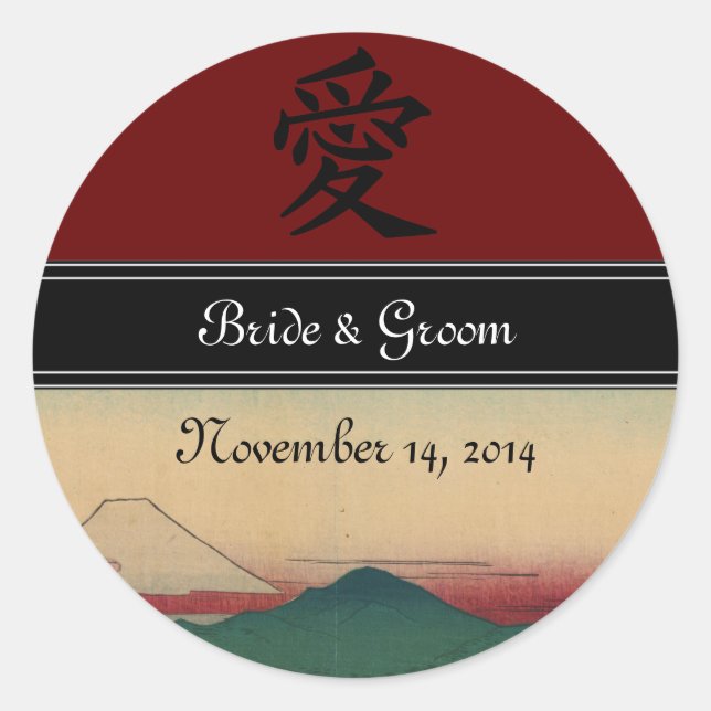 Stickers Mariage Japonais La rivière Tama (Devant)