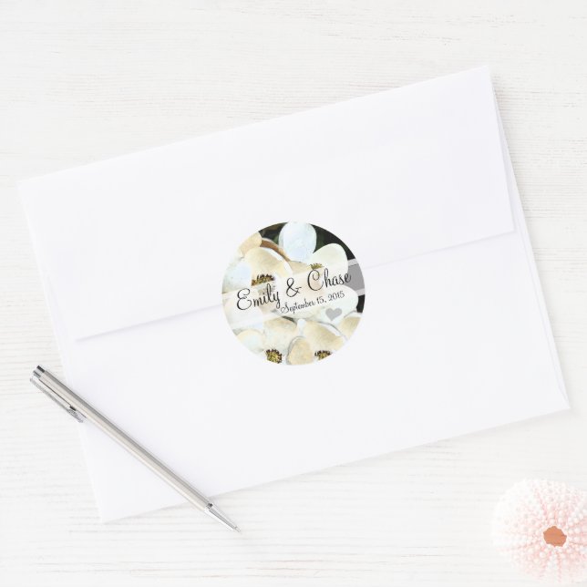 Stickers Mariage Magnolia vintage (Enveloppe)