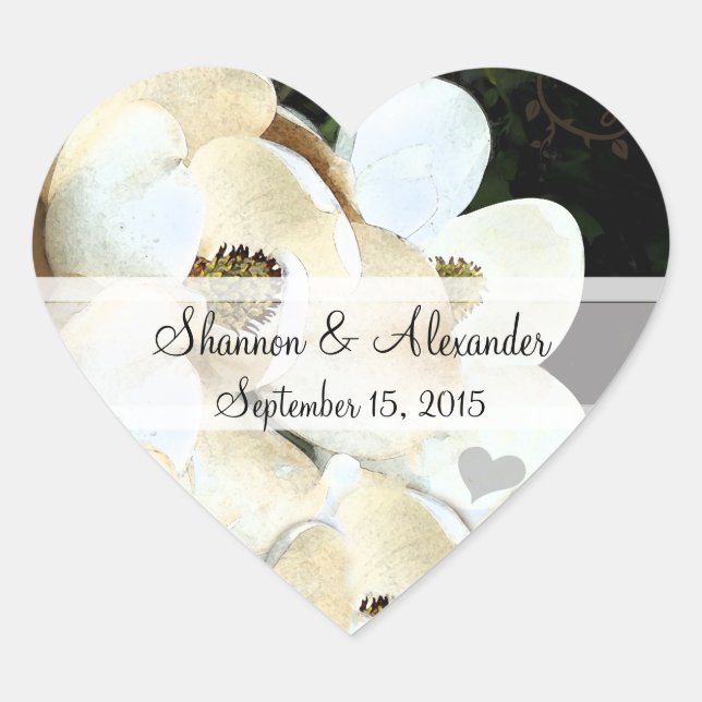 Stickers Mariage Magnolia vintage (Devant)