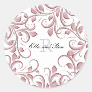 Stickers Mariage Monogramme Blush & Sceaux Envelop