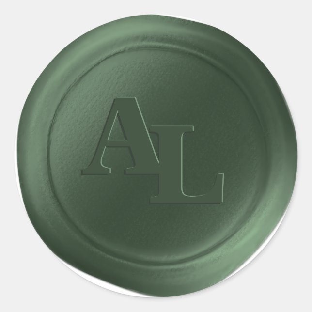 Stickers Mariage Monogramme de cire à feuillage pe (Devant)