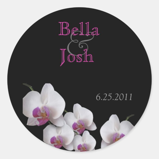 Stickers Mariage Orchidée rose (Devant)