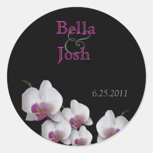 Stickers Mariage Orchidée rose