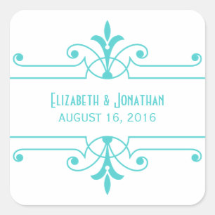 Stickers Mariage Ornementaux Aqua v2