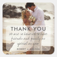 Stickers mariage Photo Merci Favor