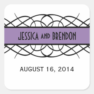 Stickers Mariage Purple Deco Flourish