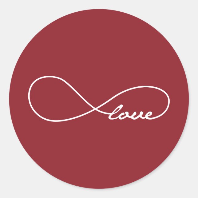 Stickers Mariage Red Love Infinity (Devant)