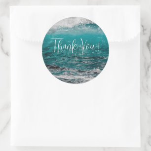 Stickers Mariage rond Vagues écrasantes