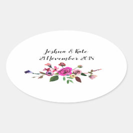 Stickers mariage rose floral Favoriser