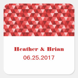 Stickers Mariage Triangles Géométriques Rouge