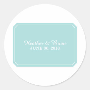 Stickers Mariage Turquoise Simplement Élégant