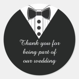 Stickers mariage Tuxedo Merci Favoriser