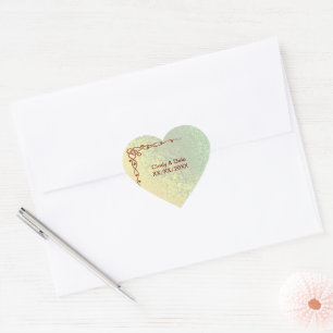 Stickers Mariage vert et jaune dans les tons d'aut